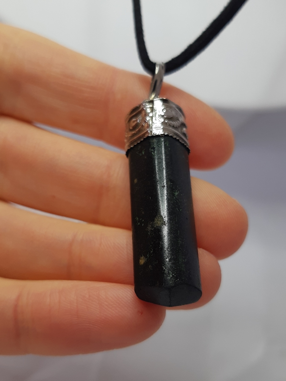 Dark Green Stone Pendulum Necklace